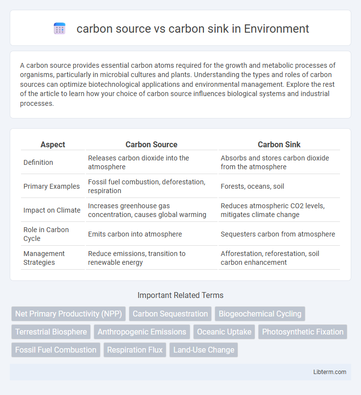 carbon sink vs carbon source in Environment - What is The Difference?