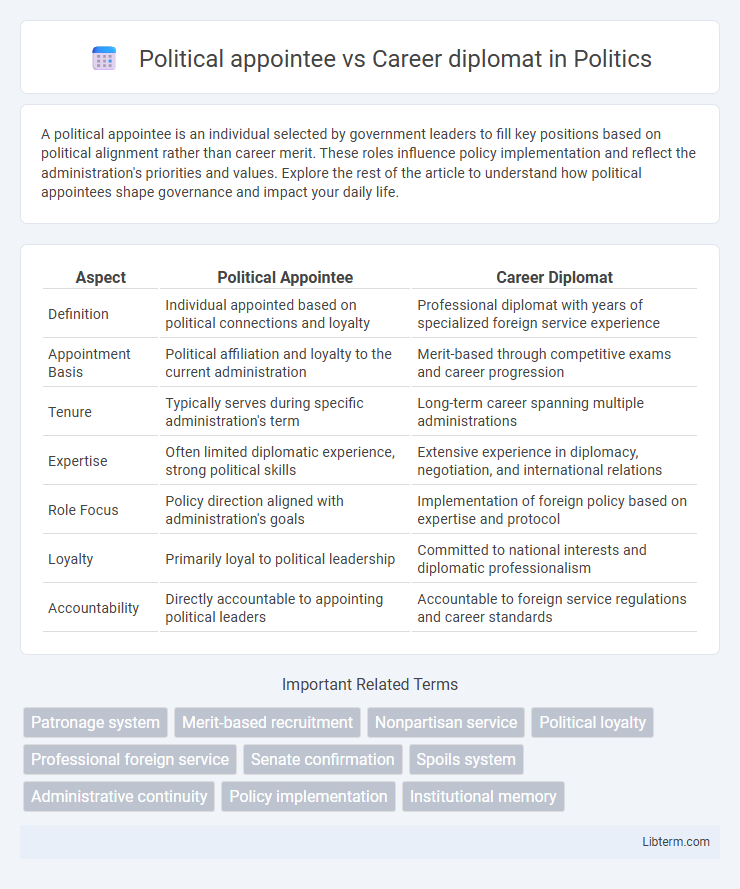 Career diplomat vs Political appointee in Politics - What is The Difference?