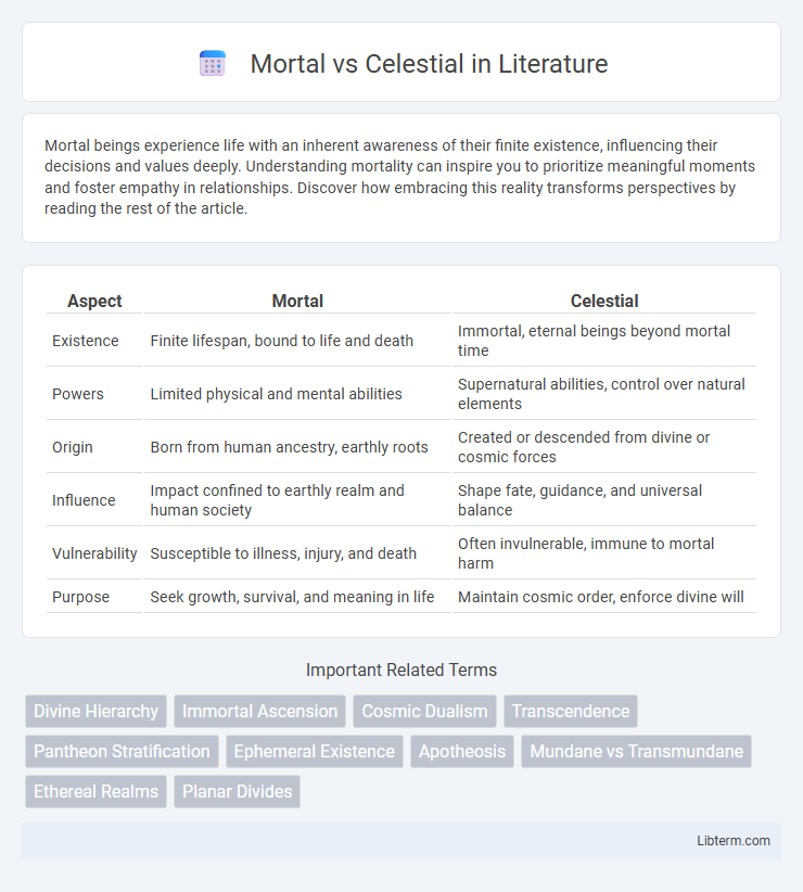 Celestial vs Mortal in Literature - What is The Difference?