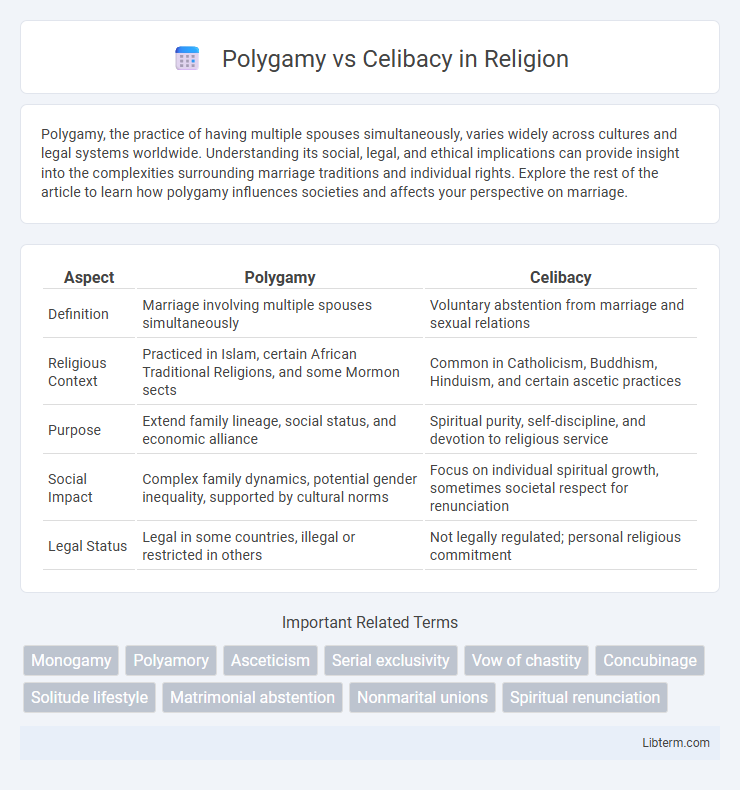 Celibacy vs Polygamy in Religion - What is The Difference?