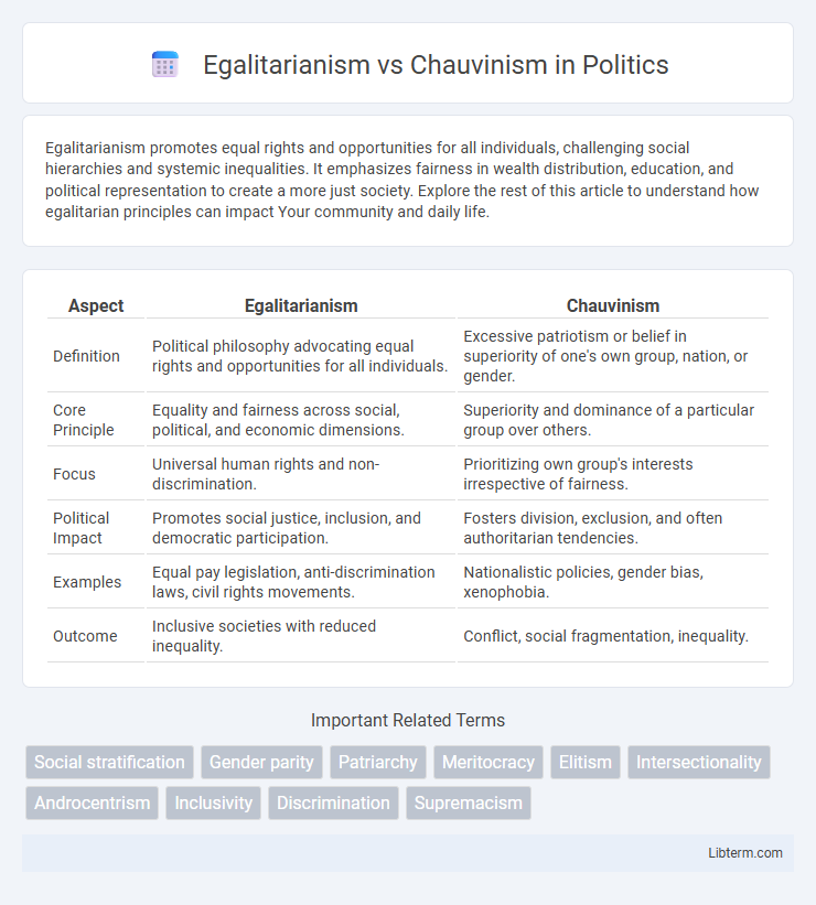 Chauvinism vs Egalitarianism in Politics - What is The Difference?