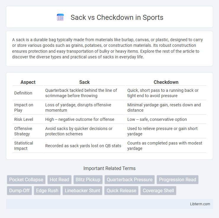 Checkdown vs Sack in Sports - What is The Difference?