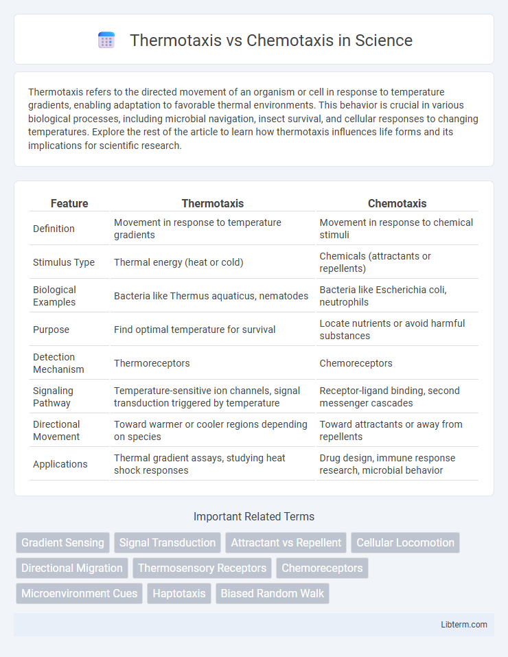 Chemotaxis vs Thermotaxis in Science - What is The Difference?
