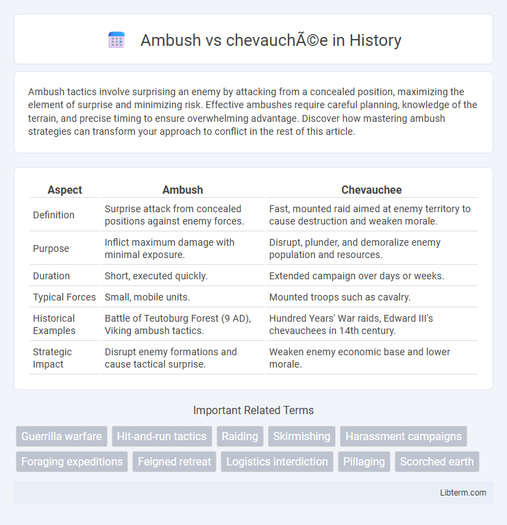 chevauchée vs Ambush in History - What is The Difference?