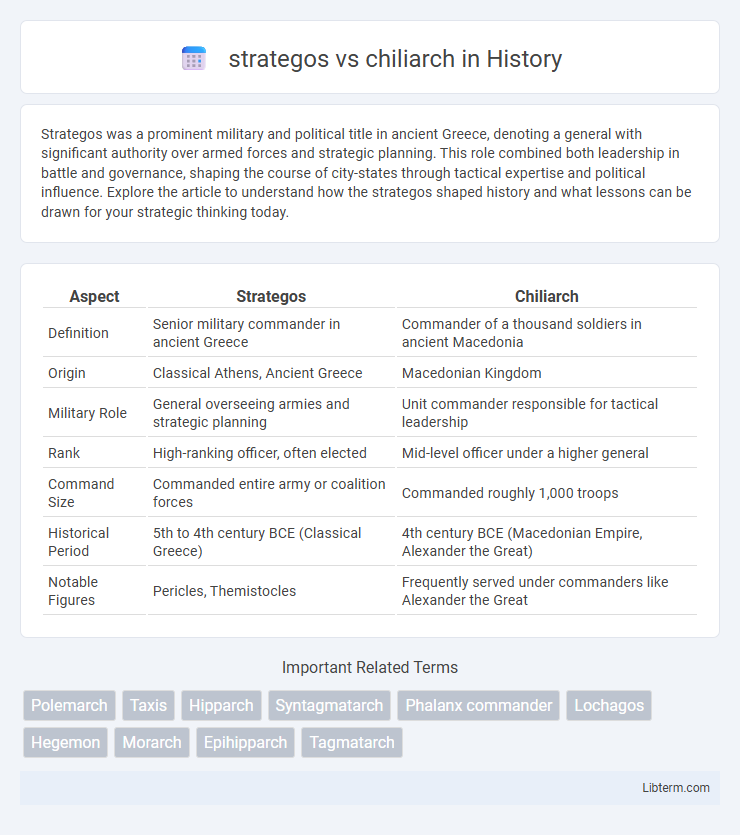 chiliarch vs strategos in History - What is The Difference?