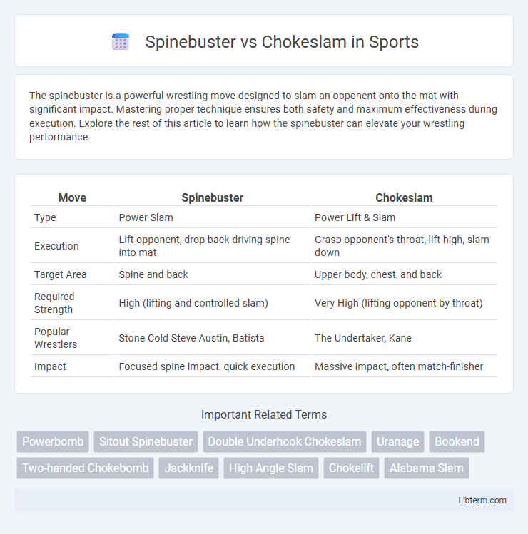 Chokeslam vs Spinebuster in Sports - What is The Difference?