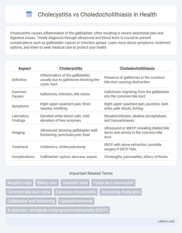 Choledocholithiasis vs Cholecystitis in Health - What is The Difference?