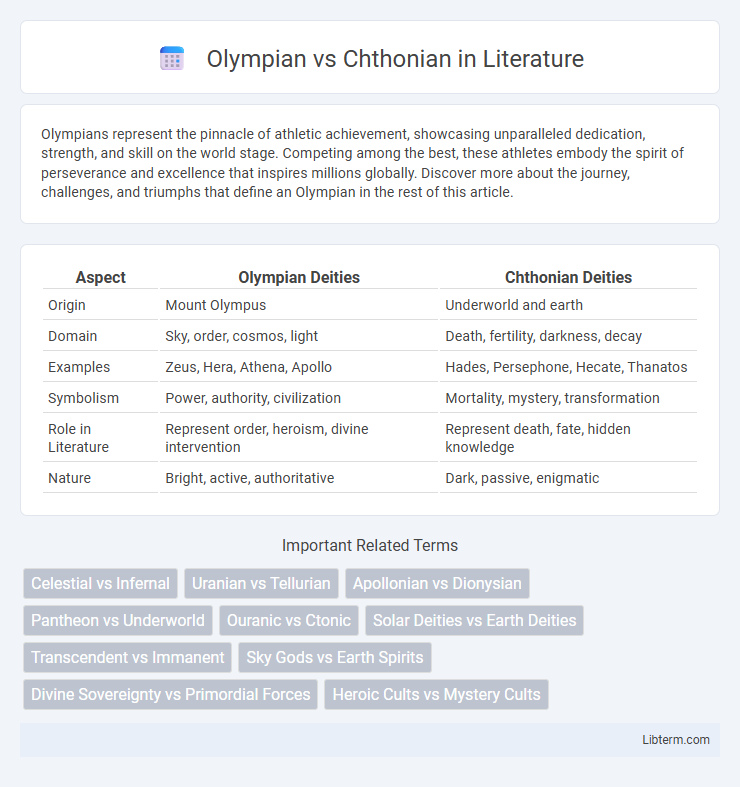 Chthonian vs Olympian in Literature - What is The Difference?