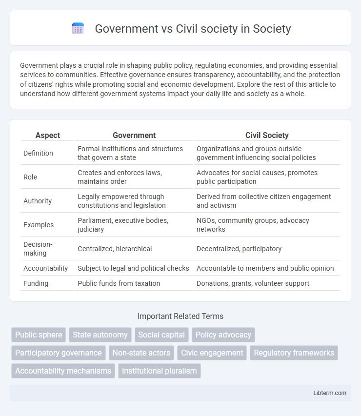 Civil society vs Government in Society - What is The Difference?