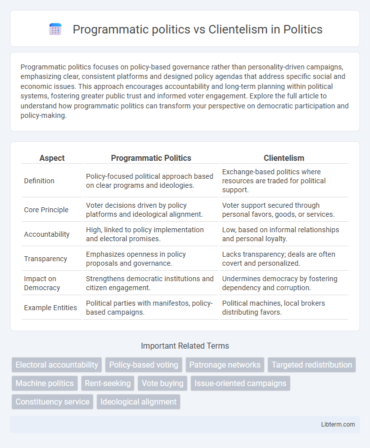 Clientelism vs Programmatic politics in Politics - What is The Difference?