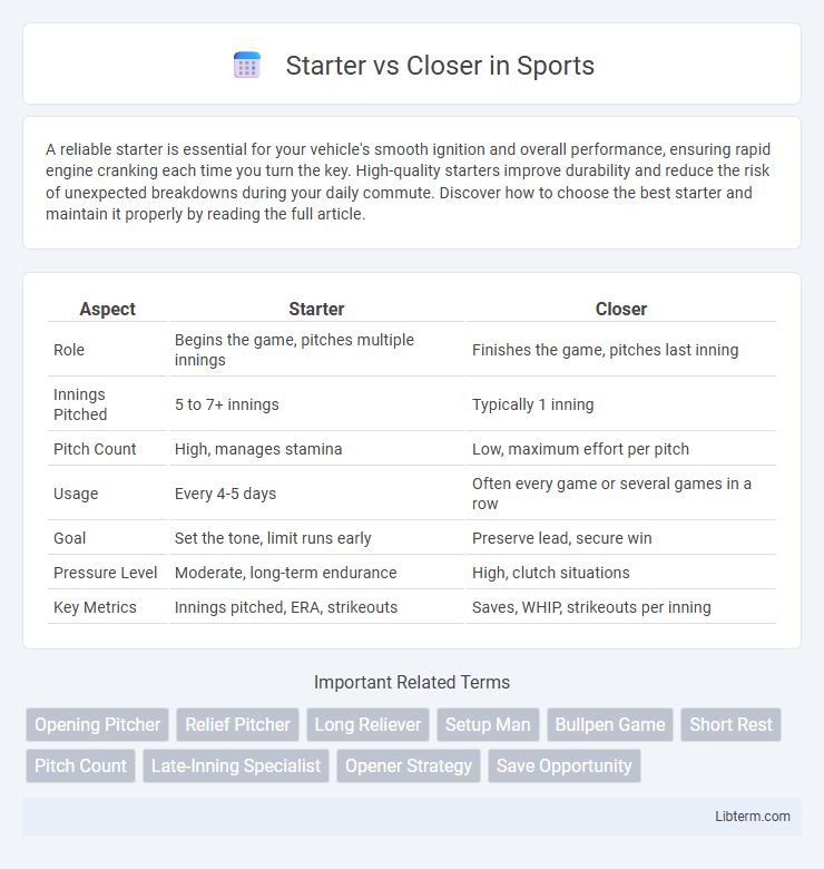 Closer vs Starter in Sports - What is The Difference?
