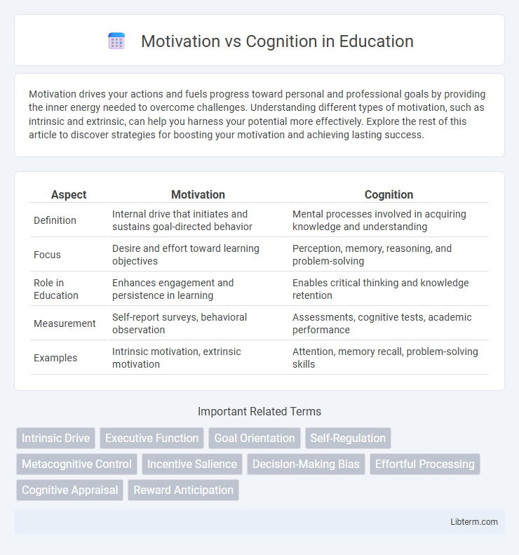 Cognition vs Motivation in Education - What is The Difference?