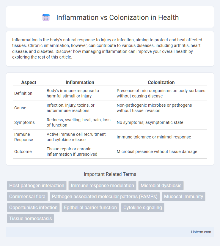 Colonization vs Inflammation in Health - What is The Difference?
