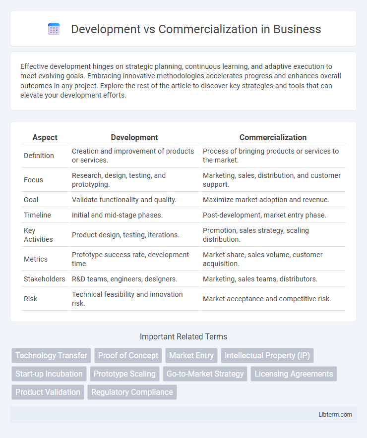 Commercialization vs Development in Business - What is The Difference?