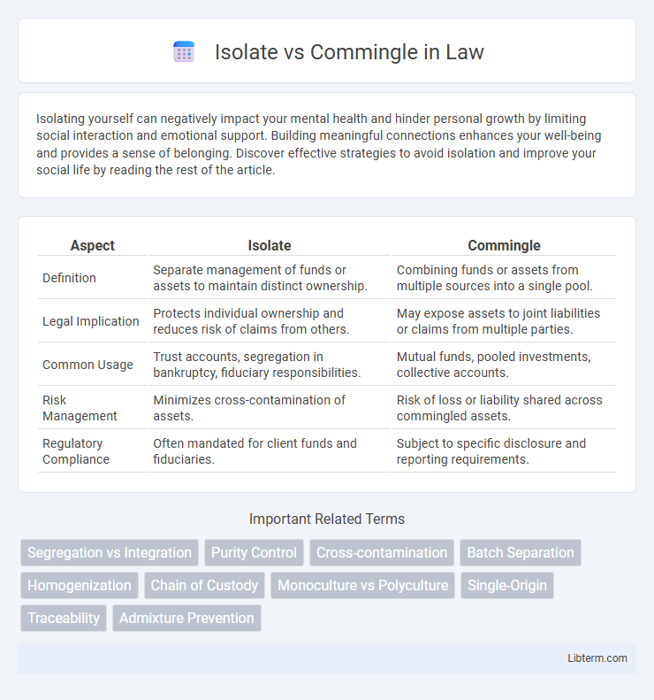 Commingle vs Isolate in Law - What is The Difference?