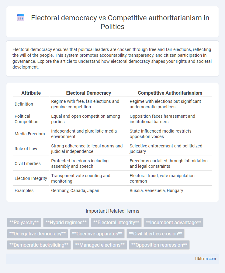 Competitive authoritarianism vs Electoral democracy in Politics - What is The Difference?