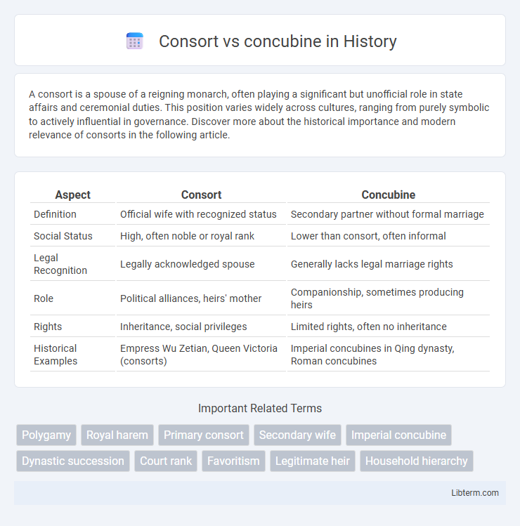 concubine vs Consort in History - What is The Difference?