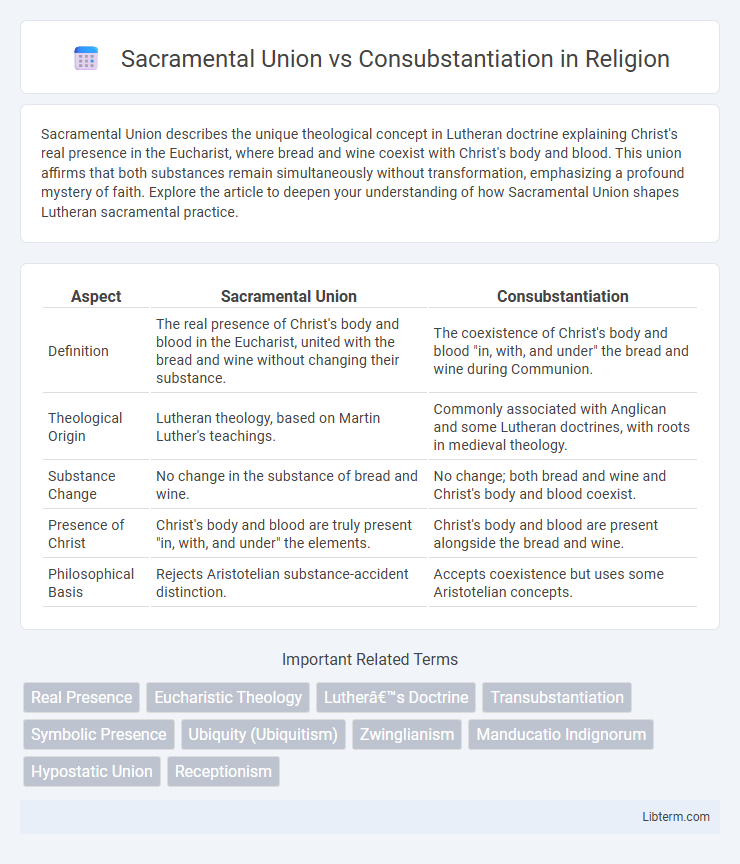 Consubstantiation vs Sacramental Union in Religion - What is The Difference?