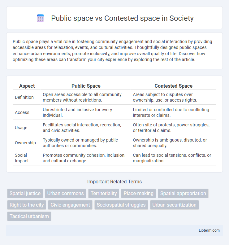 Contested space vs Public space in Society - What is The Difference?