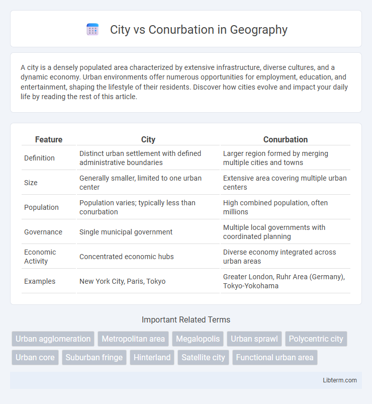Conurbation vs City in Geography - What is The Difference?