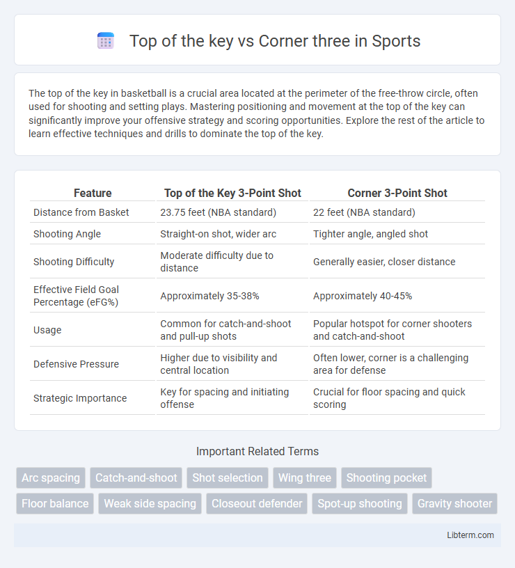 Corner three vs Top of the key in Sports - What is The Difference?