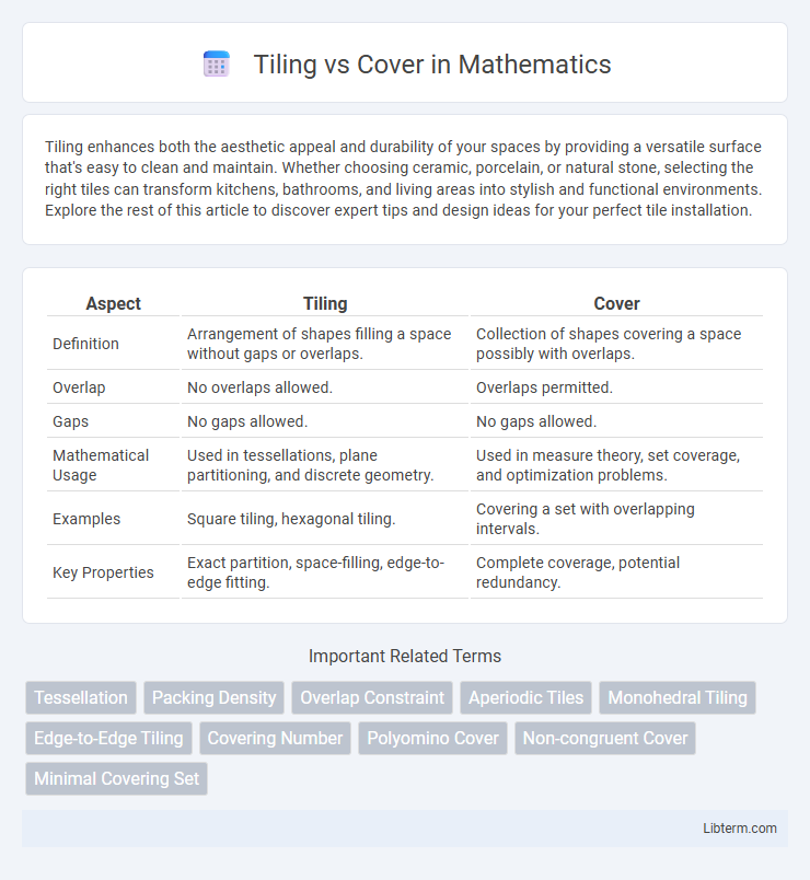 Cover vs Tiling in Mathematics - What is The Difference?