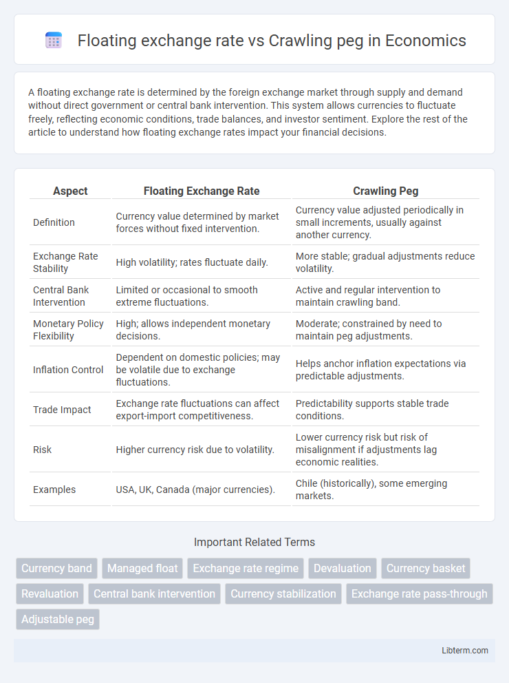 Crawling peg vs Floating exchange rate in Economics - What is The Difference?