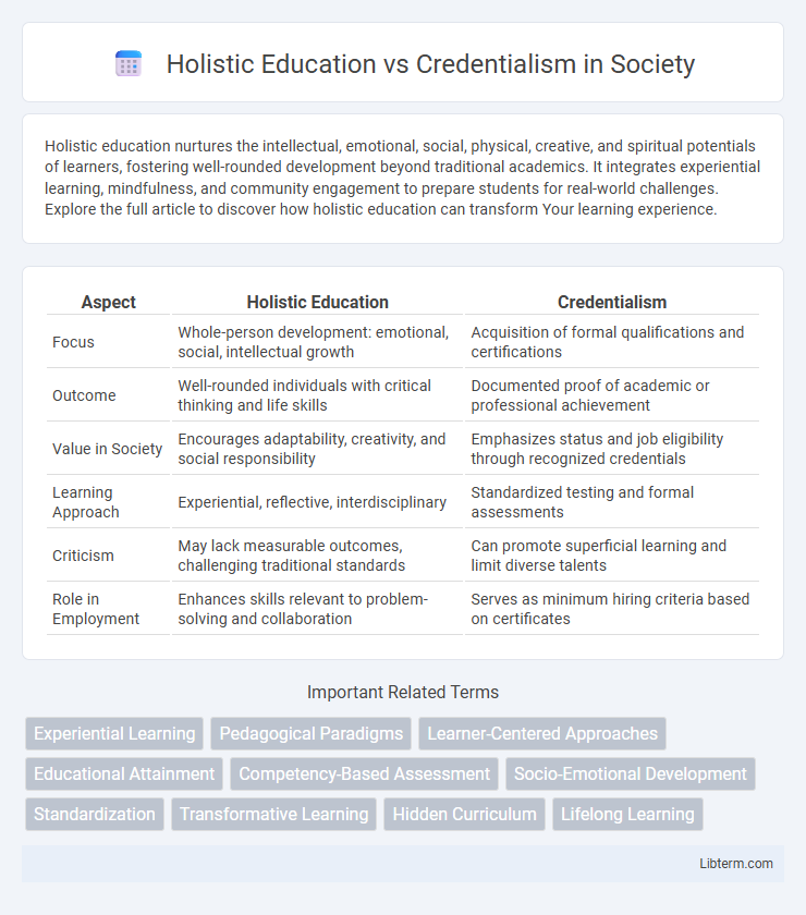 Credentialism vs Holistic Education in Society - What is The Difference?