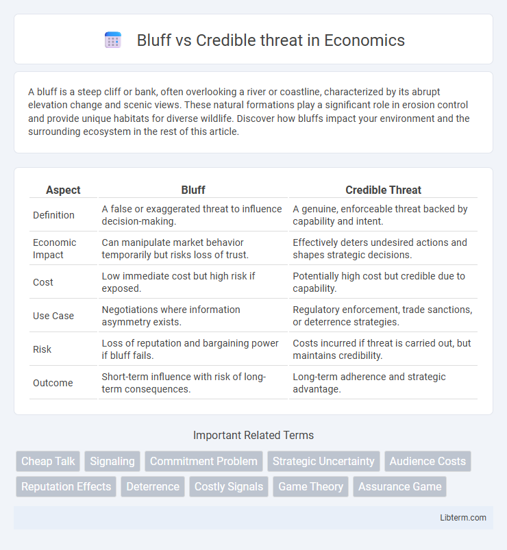 Credible threat vs Bluff in Economics - What is The Difference?