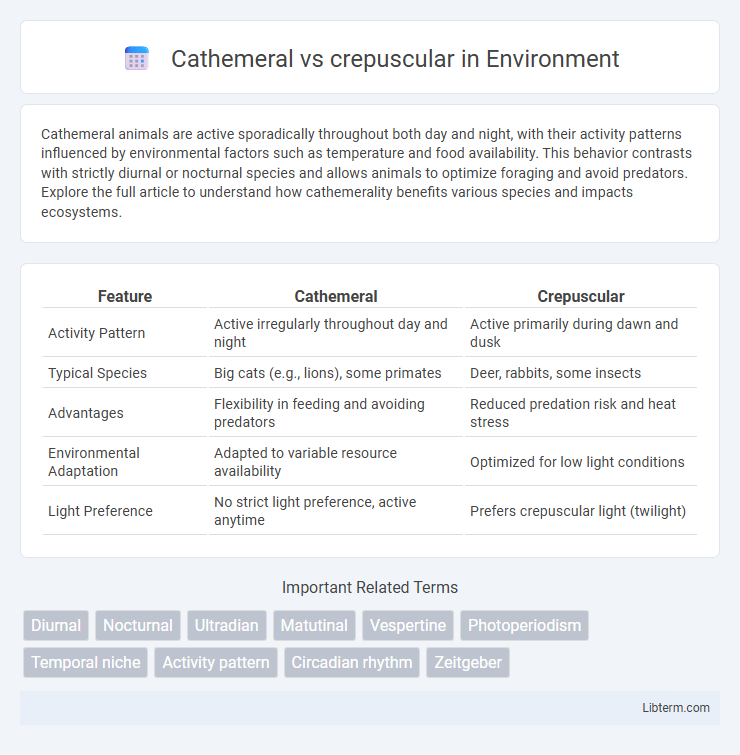 crepuscular vs Cathemeral in Environment - What is The Difference?