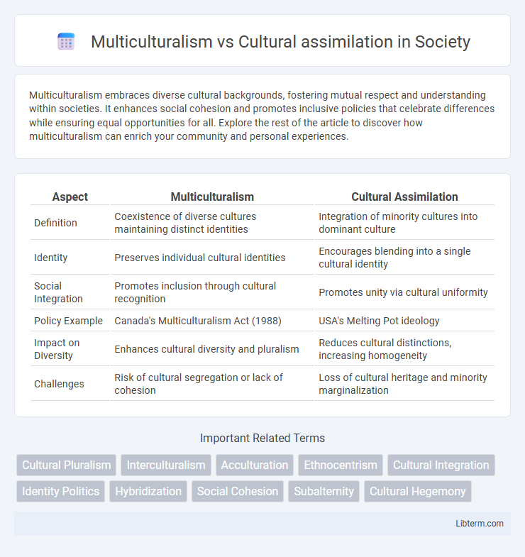 Cultural assimilation vs Multiculturalism in Society - What is The Difference?