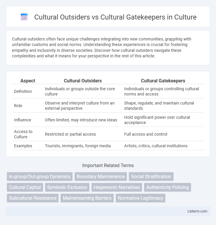 Cultural Gatekeepers vs Cultural Outsiders in Culture - What is The Difference?