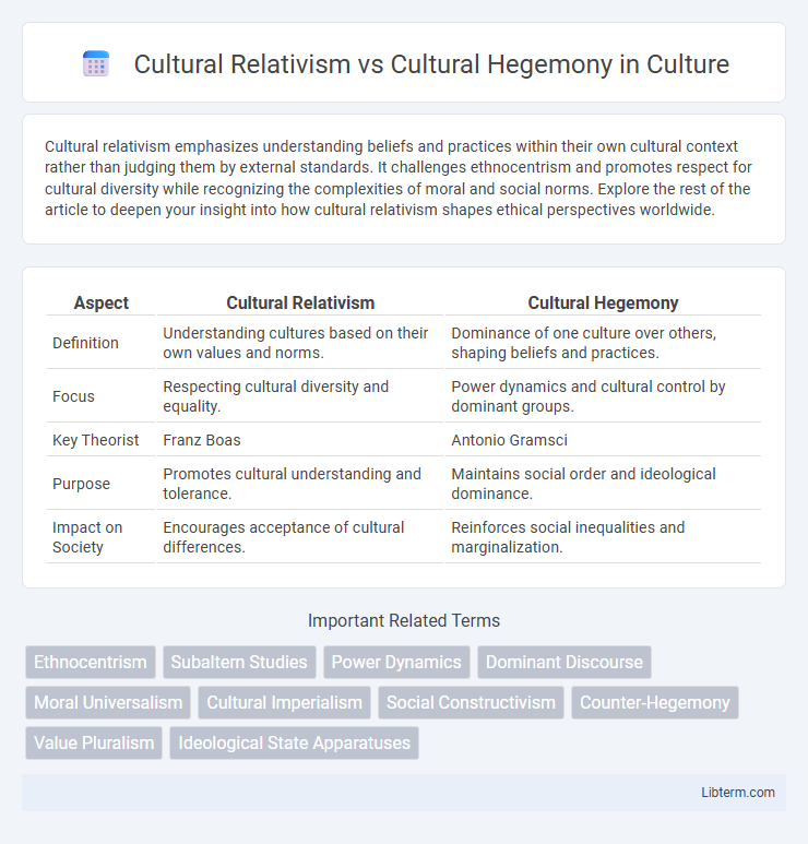 Cultural Hegemony vs Cultural Relativism in Culture - What is The Difference?