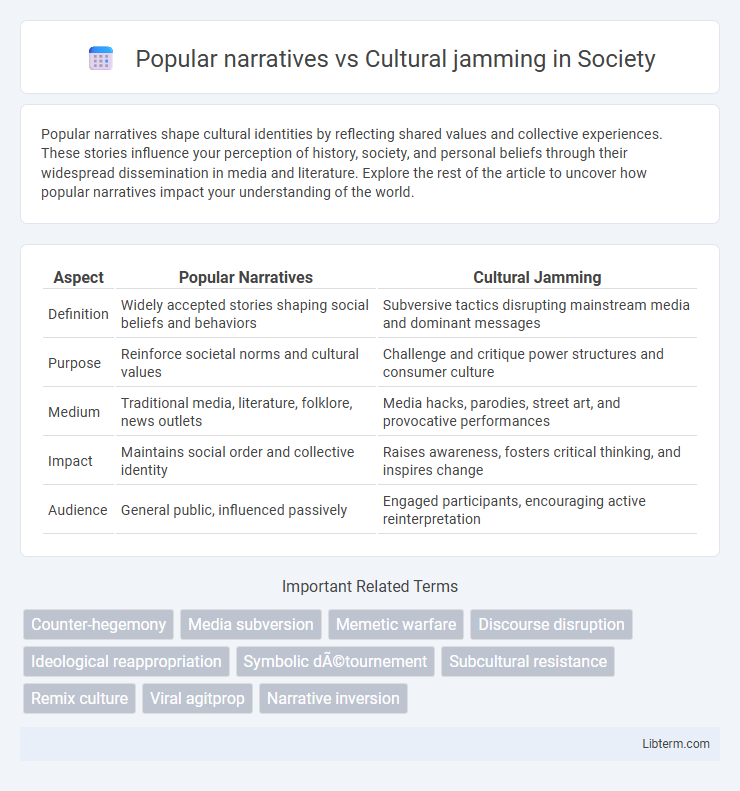 Cultural jamming vs Popular narratives in Society - What is The Difference?