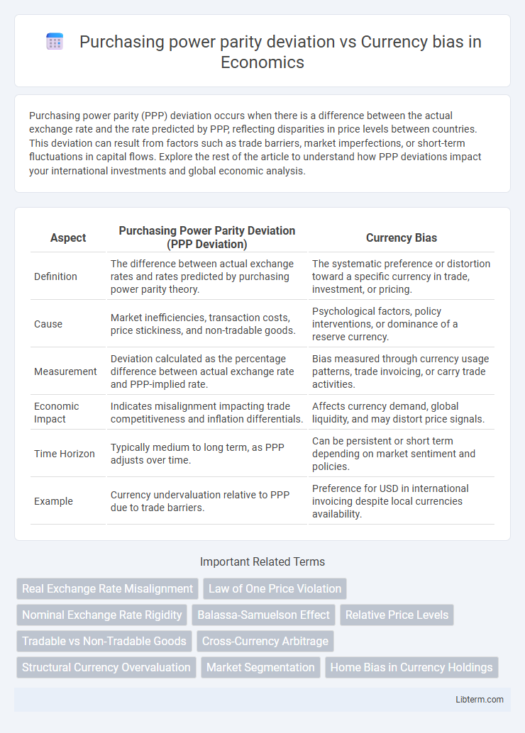 Currency bias vs Purchasing power parity deviation in Economics - What is The Difference?
