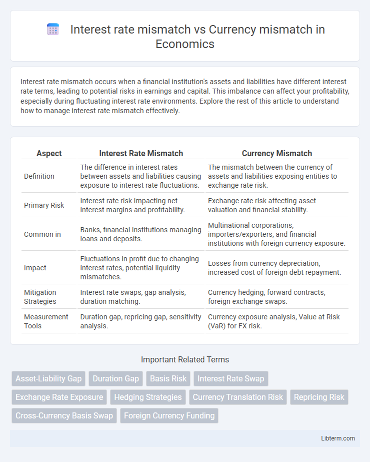 Currency mismatch vs Interest rate mismatch in Economics - What is The Difference?
