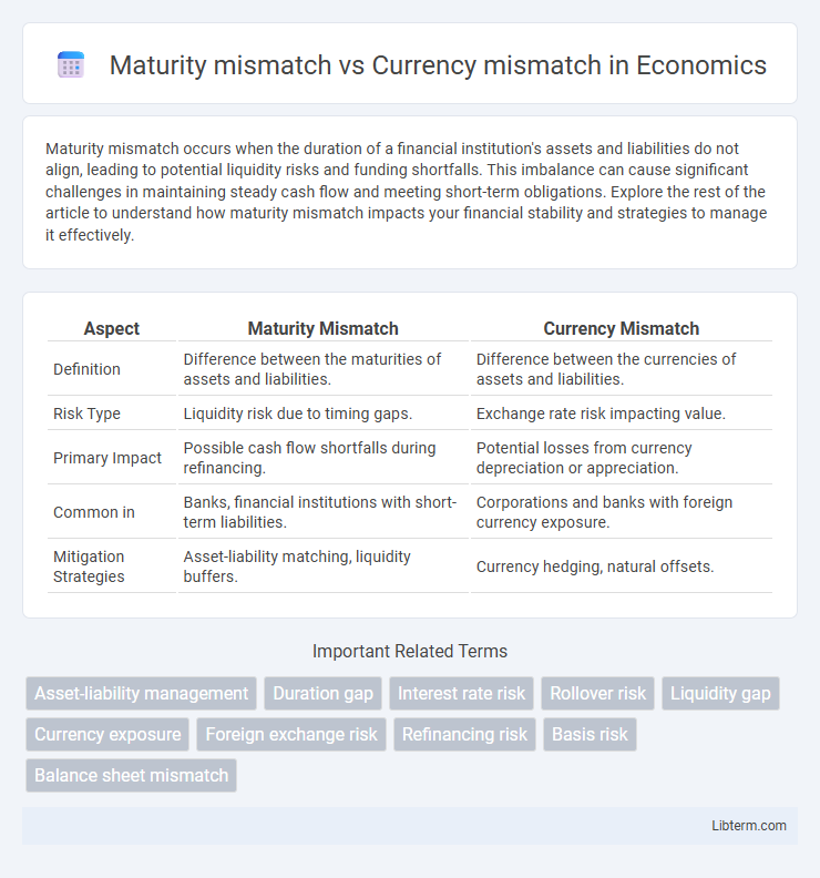 Currency mismatch vs Maturity mismatch in Economics - What is The Difference?