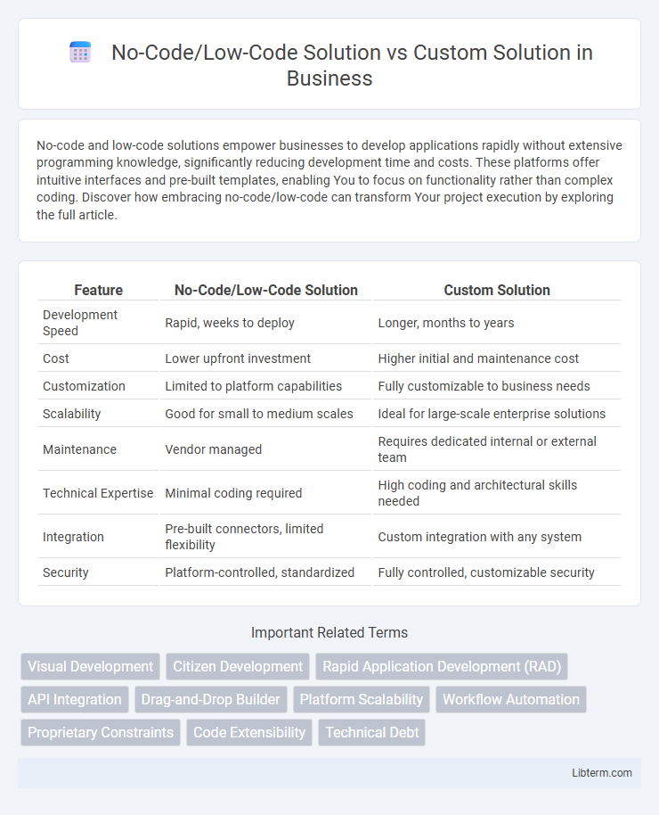 Custom Solution vs No-Code/Low-Code Solution in Business - What is The Difference?