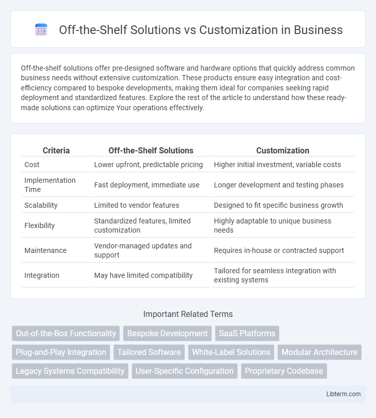 Customization vs Off-the-Shelf Solutions in Business - What is The Difference?