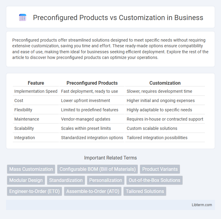 Customization vs Preconfigured Products in Business - What is The Difference?