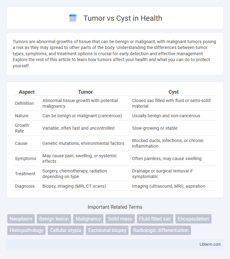 Cyst vs Tumor in Health - What is The Difference?