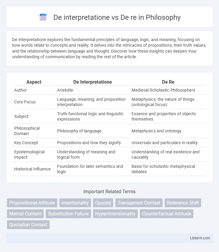 De re vs De interpretatione in Philosophy - What is The Difference?