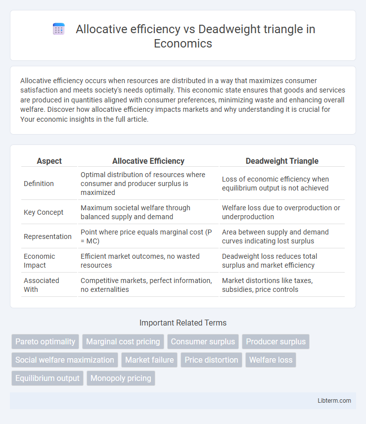 Deadweight triangle vs Allocative efficiency in Economics - What is The Difference?