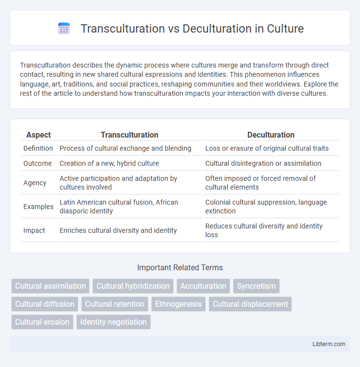 Deculturation vs Transculturation in Culture - What is The Difference?