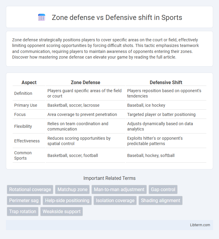 Defensive shift vs Zone defense in Sports - What is The Difference?
