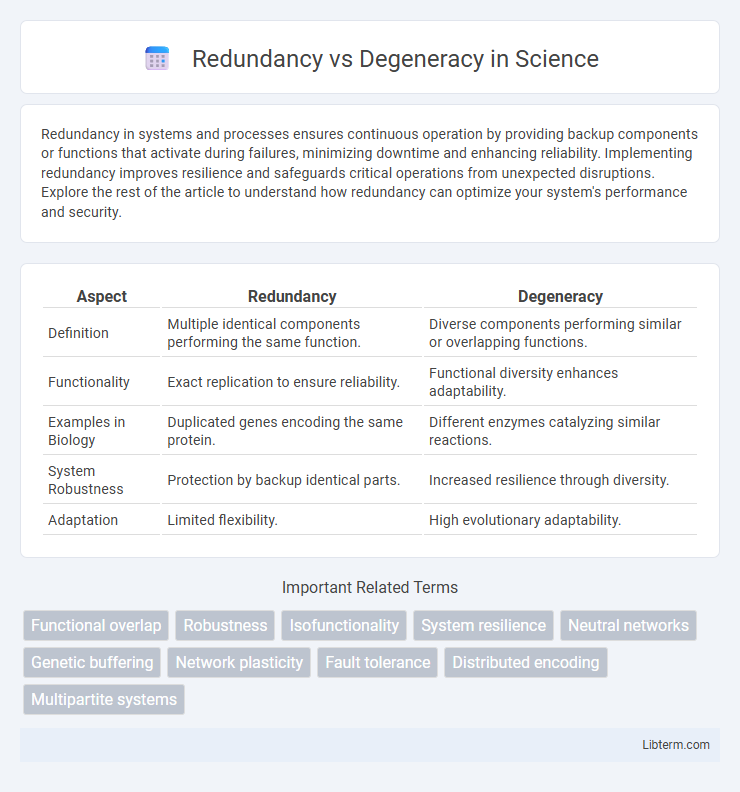 Degeneracy vs Redundancy in Science - What is The Difference?