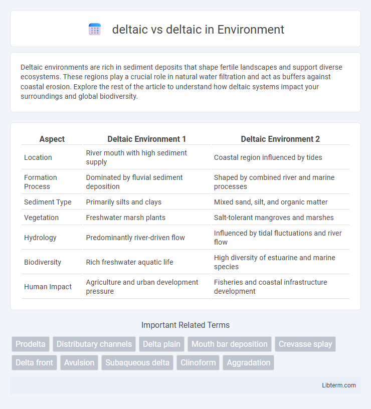 deltaic vs deltaic in Environment - What is The Difference?