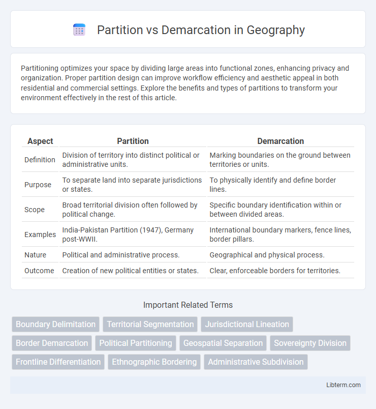 Demarcation vs Partition in Geography - What is The Difference?