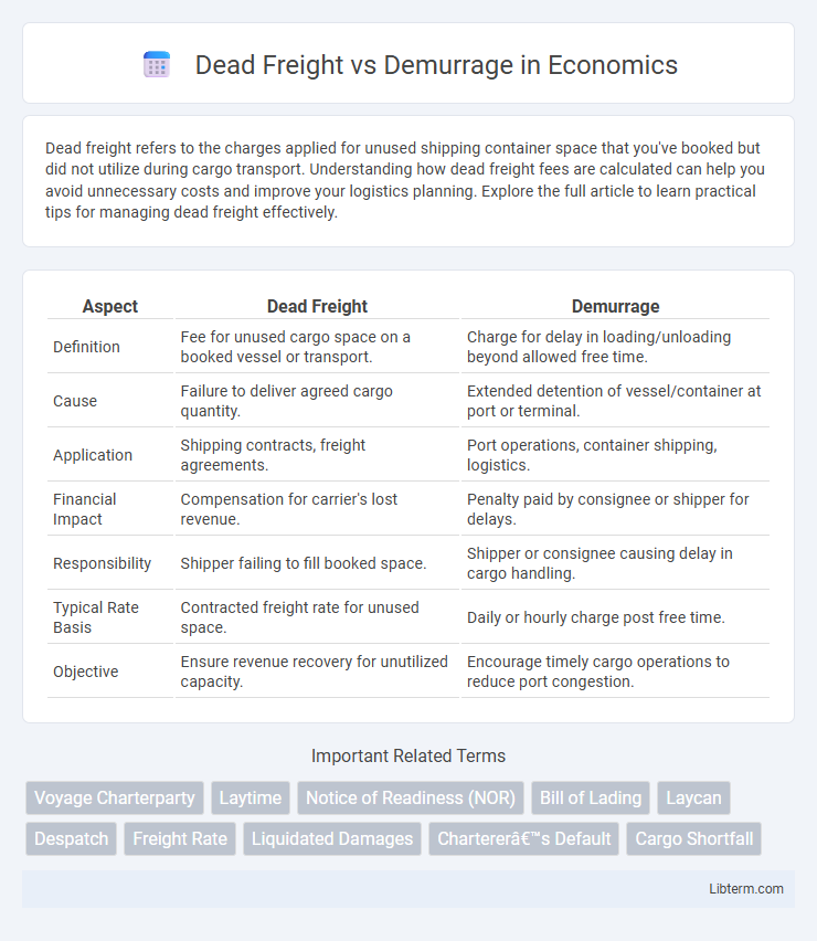 Demurrage vs Dead Freight in Economics - What is The Difference?