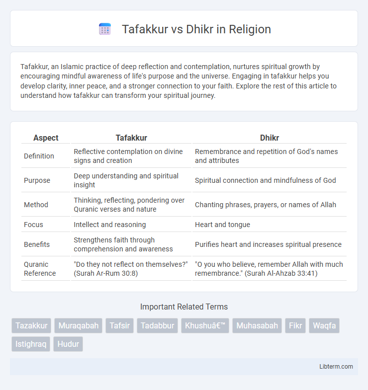 Dhikr vs Tafakkur in Religion - What is The Difference?